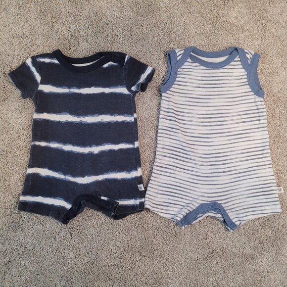 Honest Baby Brand 100% Organic Cotton Romper Set - Size 0-3 Months - Picture 2 of 3